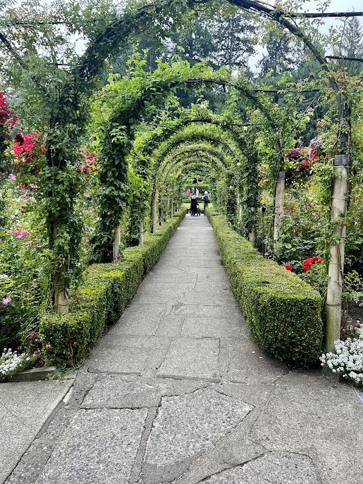 Archway to the Rose Garden at The Butchart Gardens