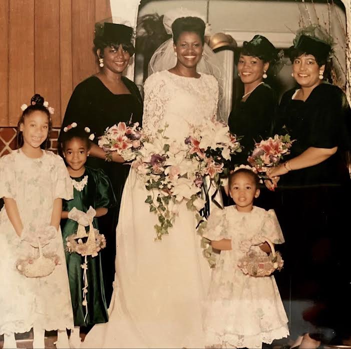 Teri's October 2, 1993 bridal party photo.