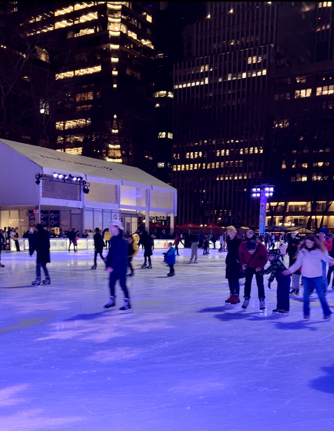 Ice Skating at Bryant Park, NYC