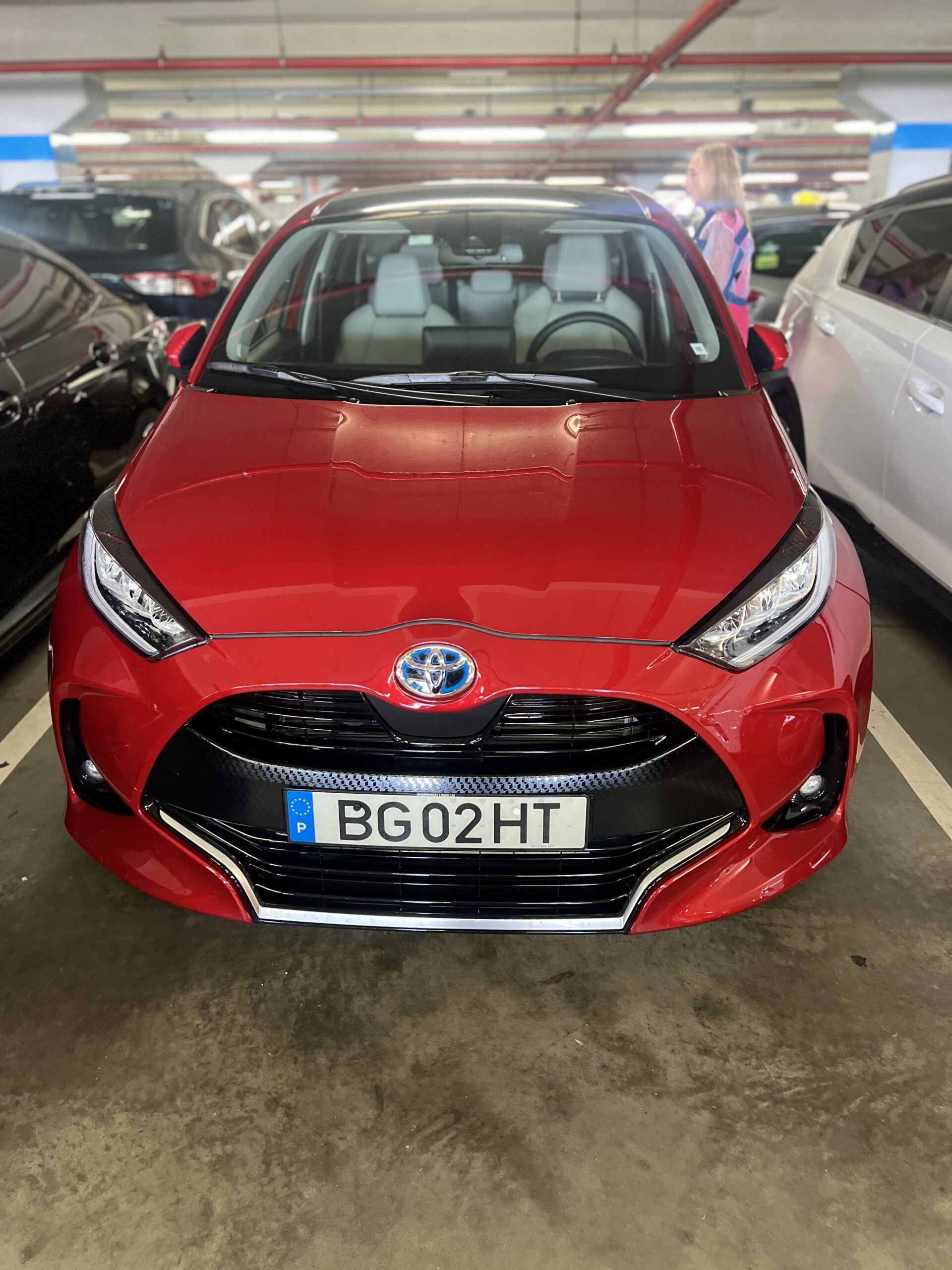 Rental car pick-up at Lisbon airport in Portugal