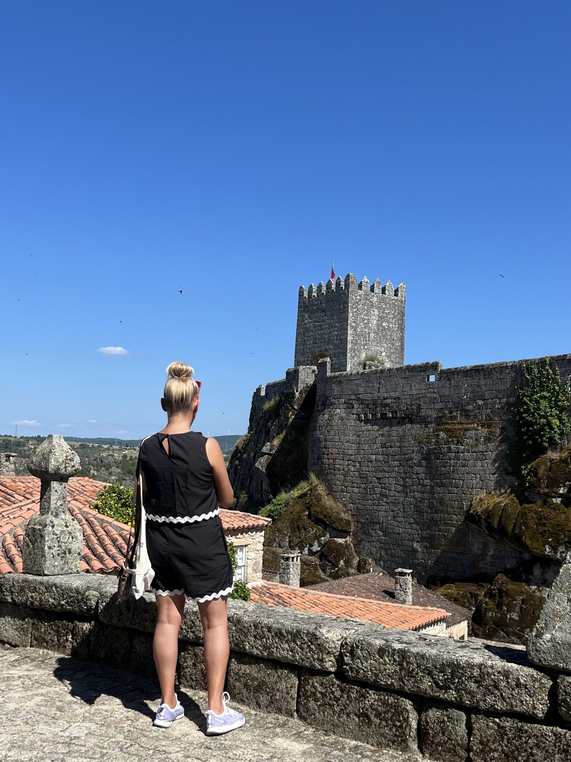 Scenic view inside Sortelha Castle in the Center of Portugal