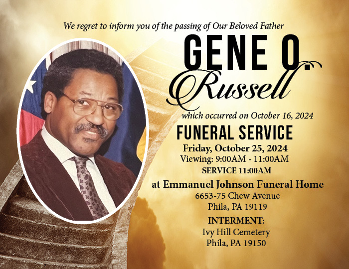 Gene O. Russell Philadelphia Obituary