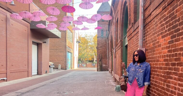 The Pink Parasol Project in York for Breast Cancer Awareness