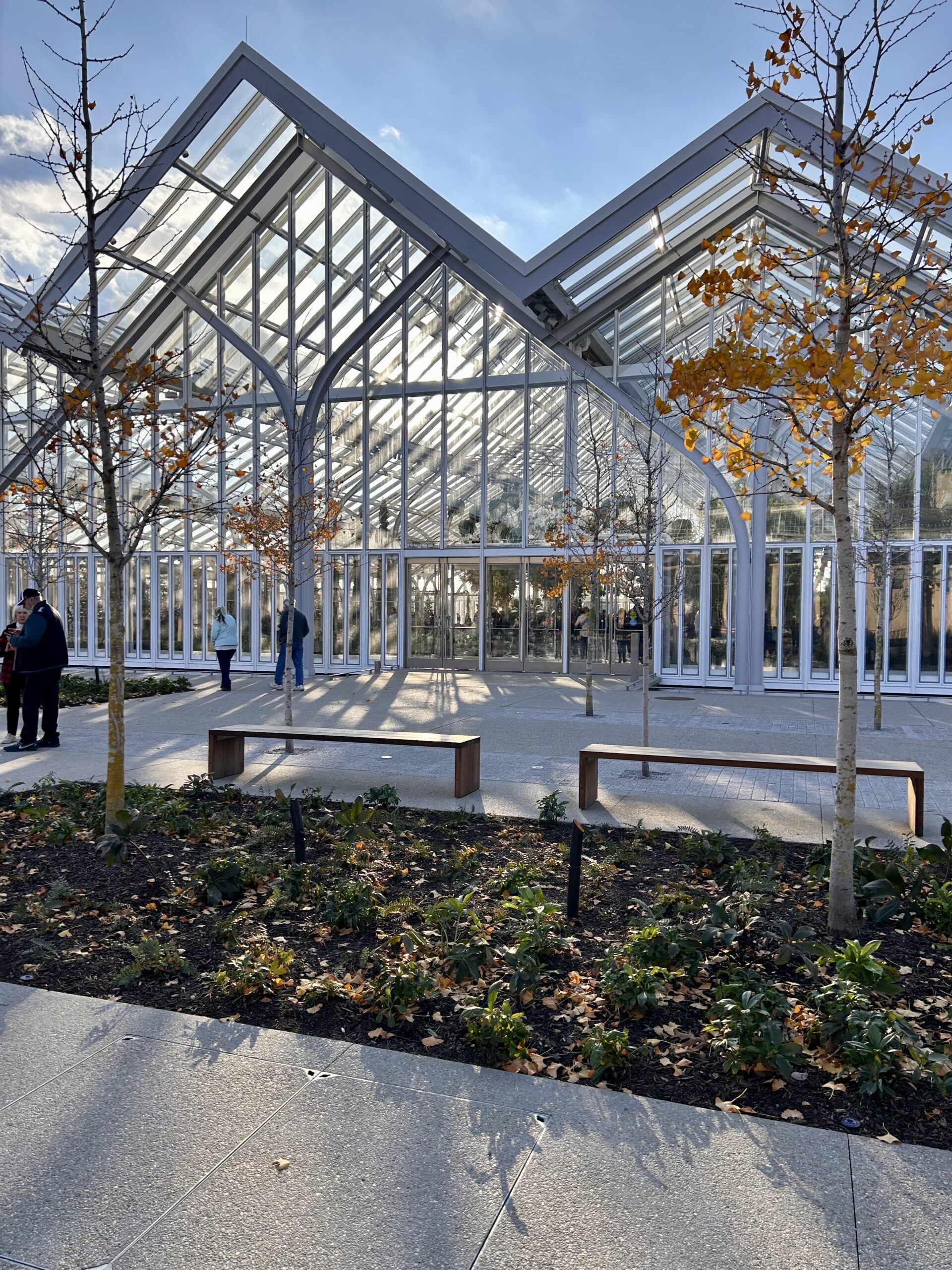 The new, more modern glasshouse at Longwood Gardens