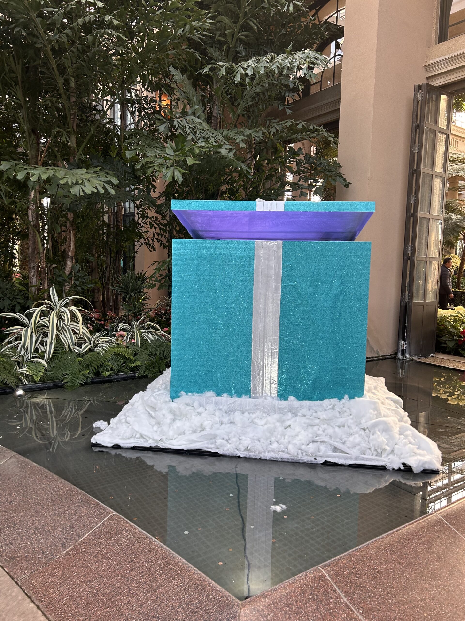 A Tiffany Color Blue Gift Box at Longwood Gardens