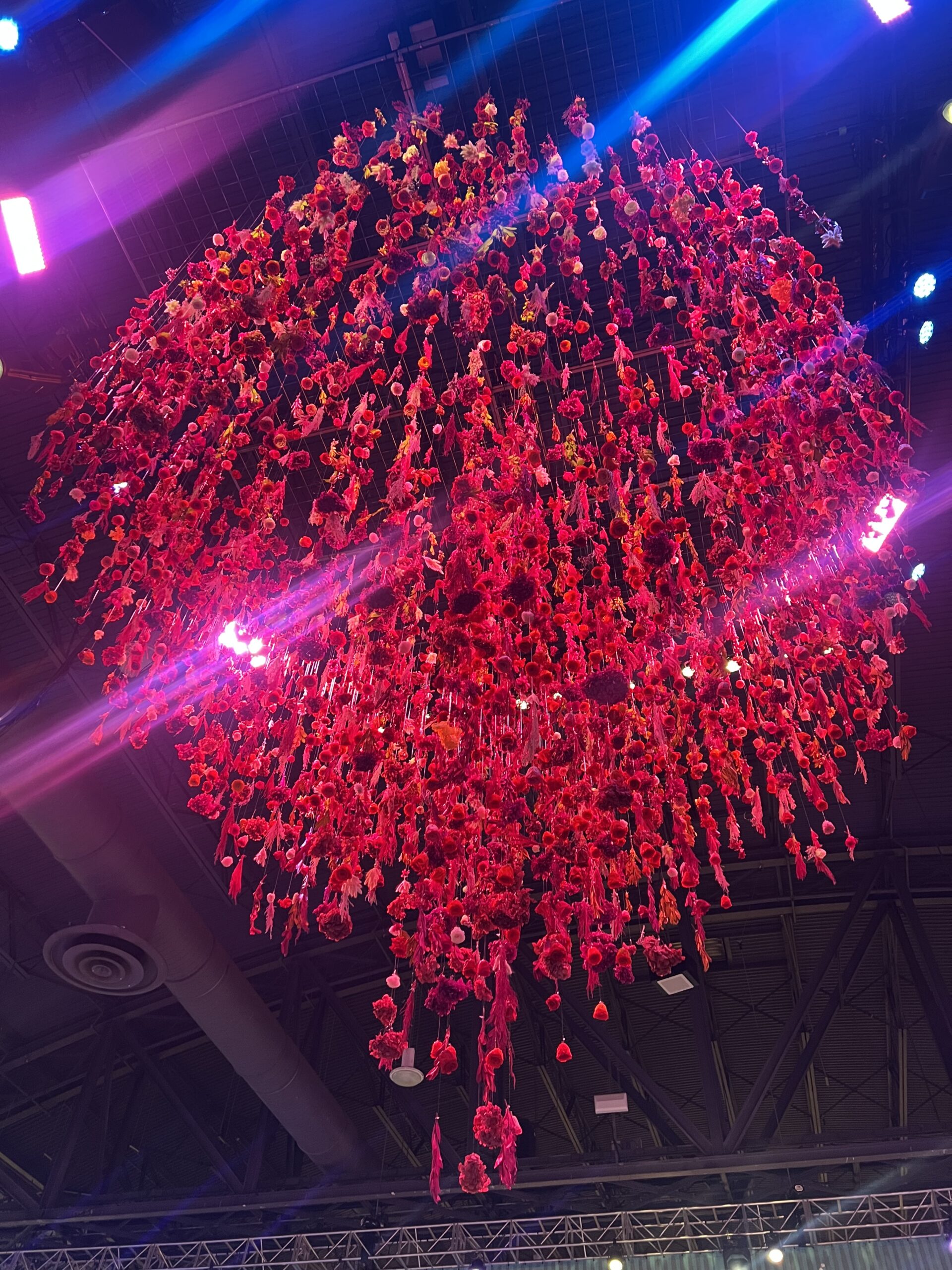 A breathtaking beauty on the Ceiling near the grand entry of the 2025 Philly Flower Show