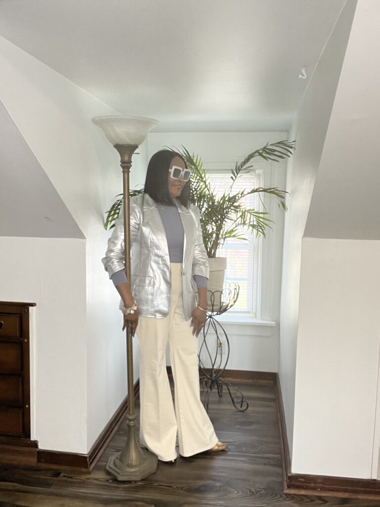 Cinq A Sept Denim Foil Metallic Jacket