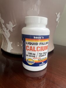 Basic's Liquid Filled Calcium with the recommended 1200 mg of Calcium need by menopausal women.