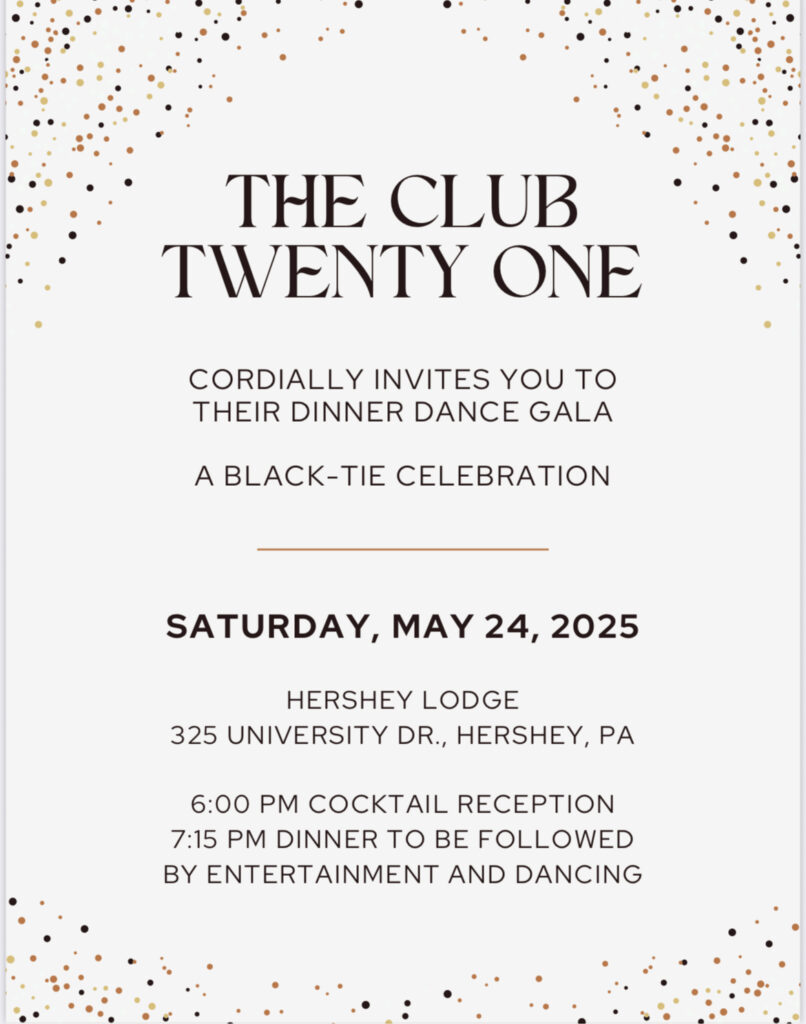2025 Club 21 Dinner Dance Invitation